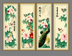 花鸟四条屏