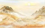 江山如画大理石纹山水电视背景墙