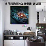 客厅沙发 背景墙 花卉