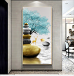 石来运转玄关装饰画