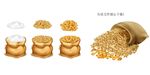 手绘袋子粮食