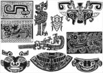 商周时代 古代传统文物矢量花纹