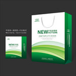 绿色手提袋 手提袋设计 手提袋