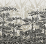 棕榈芭蕉叶热带雨林西洋画