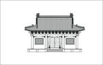 古代城楼线描稿