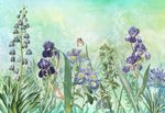 美式ins田园花朵室内背景墙