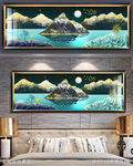 海边山水风景晶瓷床头画