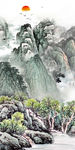 新中式山水高清画 tif分层