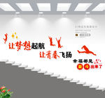 企业励志楼道墙