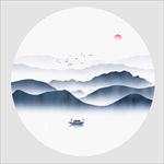 水墨圆形