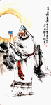 李白画像水墨画