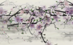水墨桃花