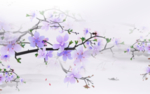 水墨桃花
