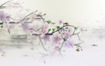 水墨桃花