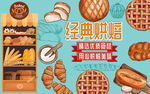 经典烘焙面包店工装背景墙