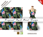 热带棕蒲鹦鹉四方连续