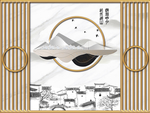 新中式背景墙