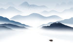 现代新山水背景画 TIF分层