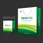 绿色手提袋 手提袋设计 手提袋