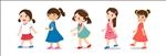 矢量卡通小女孩