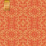 矢量高端红底烫金花纹设计
