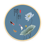 荷花装饰画