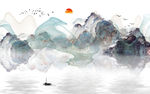 中国风新意境山水画 TIF分层