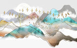 线条装饰奢华墙画 TIF分层