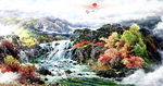 山水风景油画