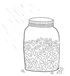 瓶子爱心插画