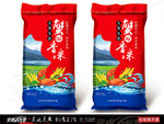 蟹田香米 大米包装 展开图