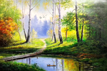 山水油画