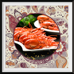 龙虾美食装饰画挂画