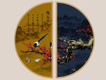 新中式背景墙