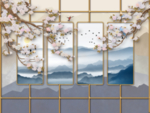 新中式背景墙