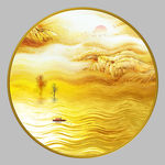金色山水画