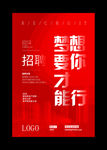 红色简约企业招聘海报