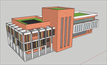 宿舍楼食堂模型