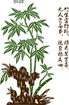 竹生 空野竹子古诗雕刻硅藻泥