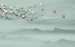 玉兰花鸟