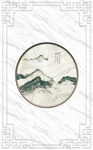 山水石纹玄关  爵士白  玄关