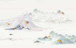 小清新高档山水画 tif分层