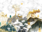 新中式背景墙