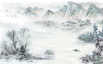 新款大厅山水画 TIF分层