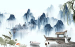 简约大厅山水画 TIF分层