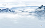 简约客厅山水画 TIF分层画