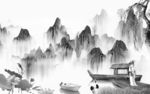 中国风风景山水画 TIF分层画