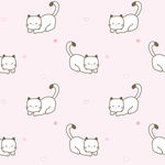卡通小猫印花图案