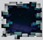 3D立体方块星空