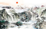中国风新品新山水画 tif分层
